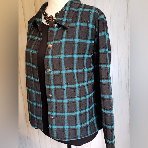 Christopher & Banks Plaid pre-loved jacket - Picture 2 of 5
